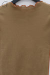 BASERANGE Textured T-Shirt Portugal BAS-TTVN-RB-AU24-FCZ Emerald Brown (Orange)